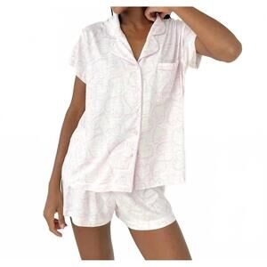 NEW SPLENDID pillowsoft short sleep set in white